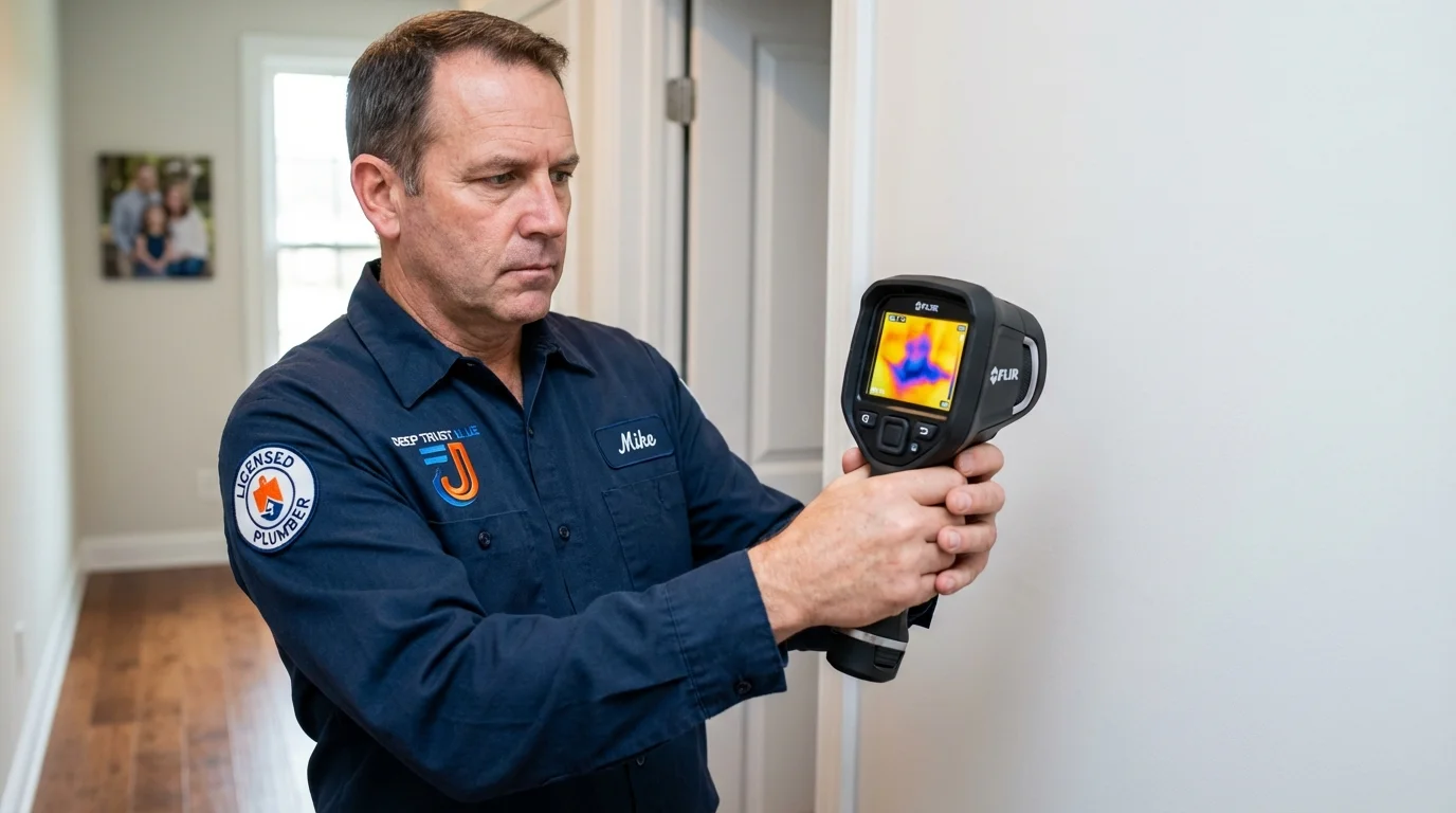 Thermal imaging leak detection by Johns Plumbing LLC in North Ridgeville